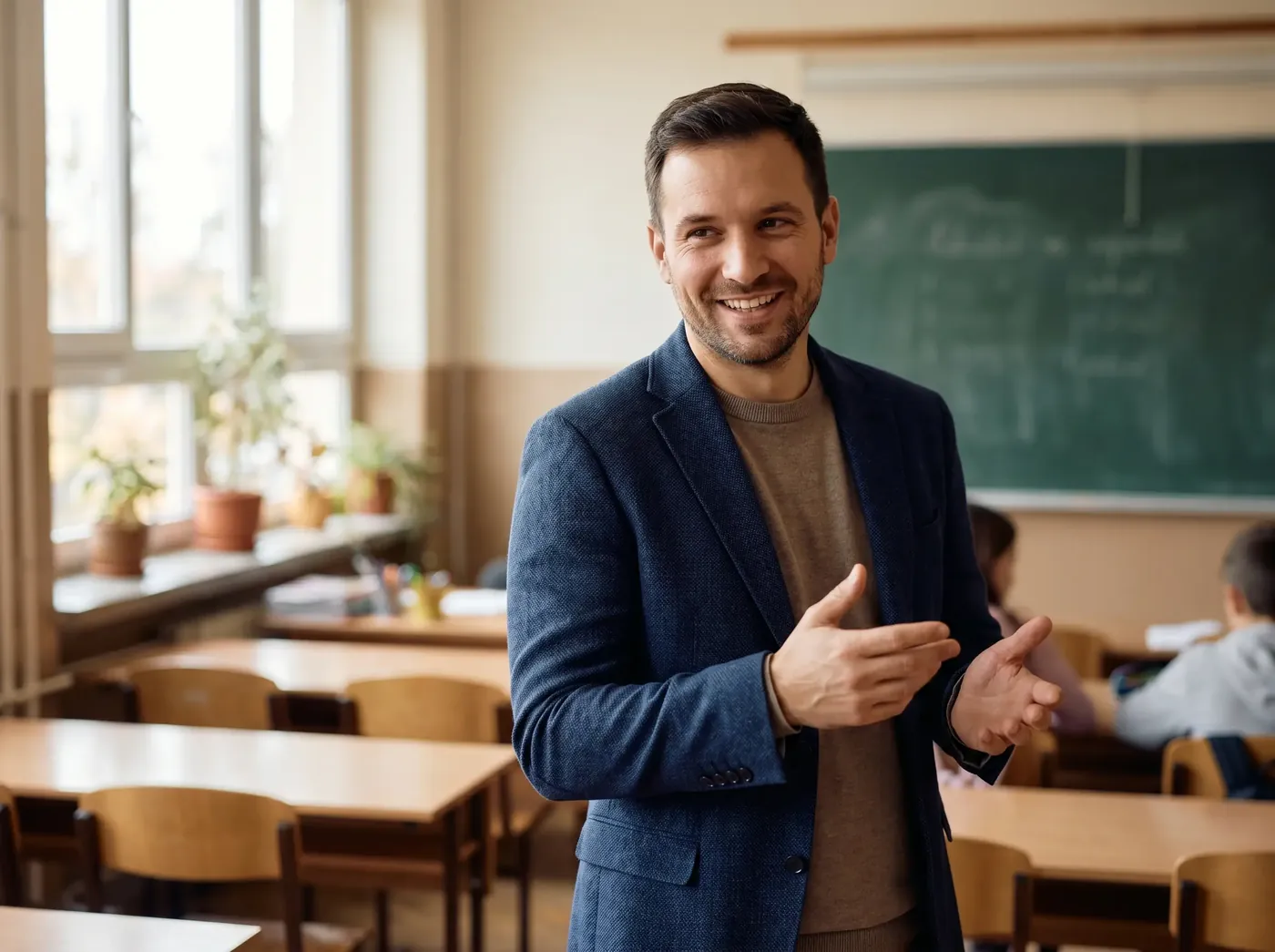 Im Klassenzimmer – auch hier ist die Arbeitskraft das größte Vermögen